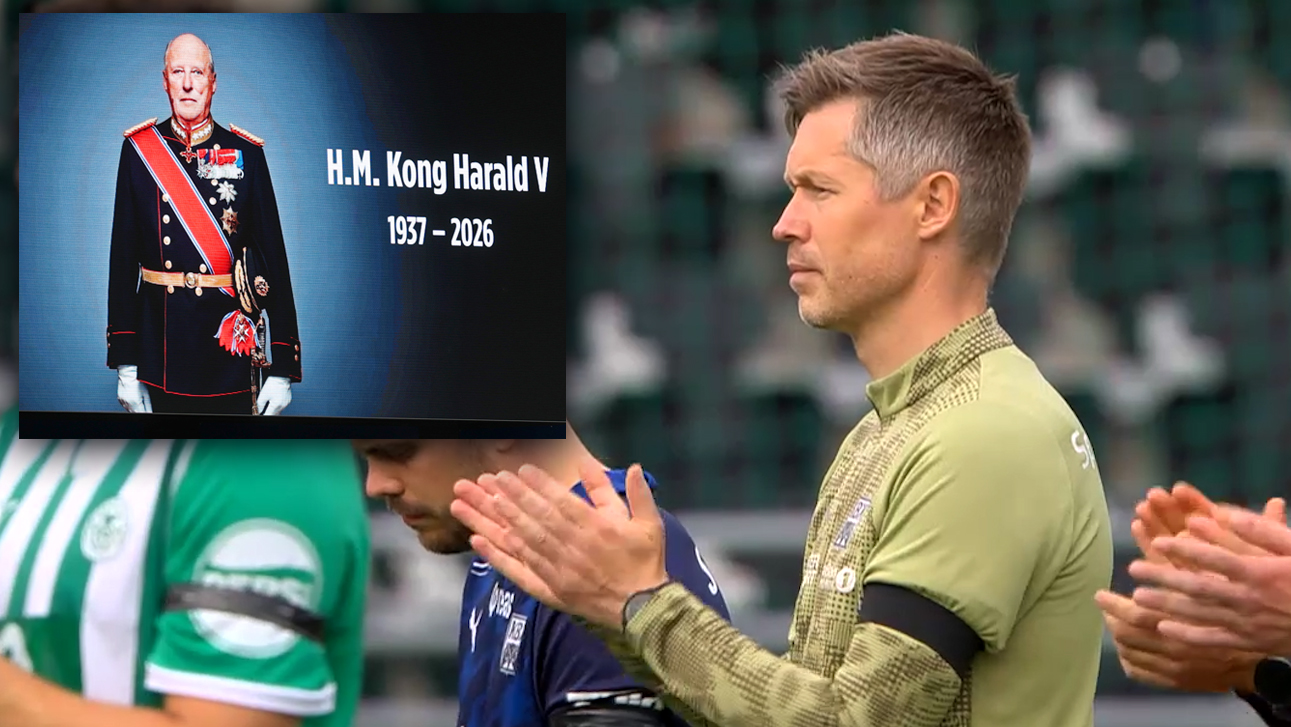 Markering for Kong Harald før HamKam–KBK